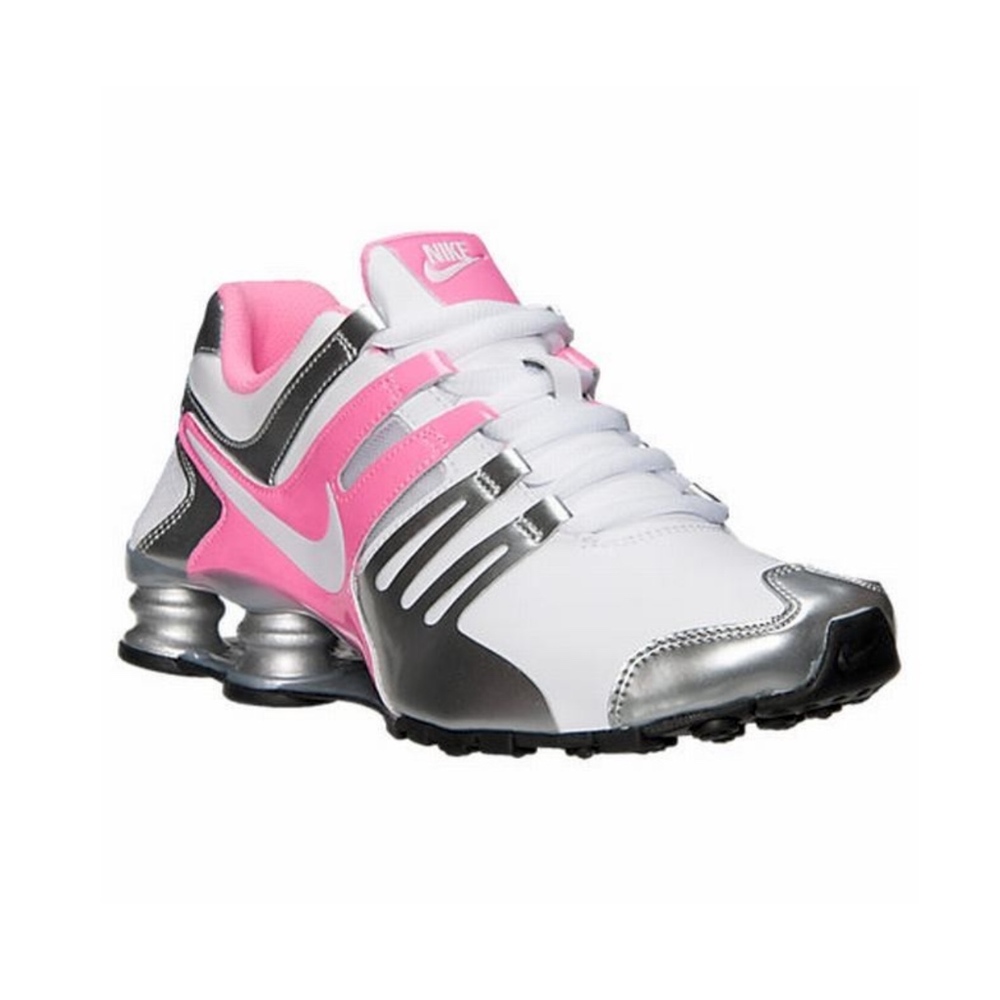 White/Pink Glow/Metallic Silver Women's Nike Shox